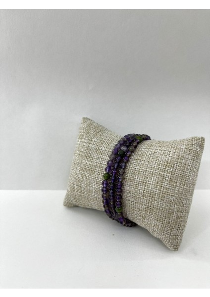 Çok Renkli Ametist ve Yeşim Doğal Taşlar Kolye ve Bileklik Seti, 4 mm fiyatları