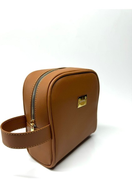 Orta Boy Kahverengi Kişisel Bakım ve Seyahat Çantası