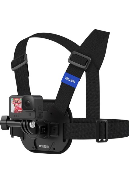 Telesın Aksiyon Kamera Göğüs Askısı (Vest Chest) | Hızlı Çıkarılabilir Yelek Göğüs Kayışı (Siyah) fırsatları