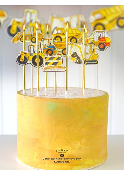 İnşaat Tema Doğum Günü Balon Zincir Seti İnşaat Konseptli Balon Zinciri