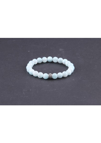 Mavi Larimar Doğal Taş Bileklik, 8 Mm, Şık ve Zarif Takı Seçeneği fiyatları
