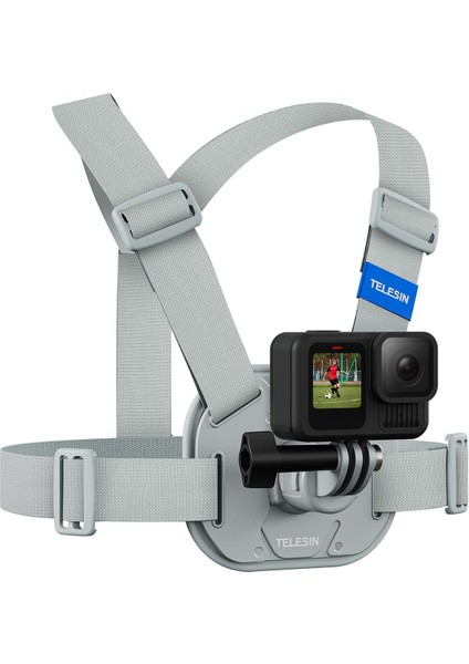Telesın Aksiyon Kamera Göğüs Askısı (Vest Chest) | Hızlı Çıkarılabilir Yelek Göğüs Kayışı (Gri) fırsatları