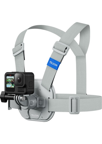 Telesın Aksiyon Kamera Göğüs Askısı (Vest Chest) | Hızlı Çıkarılabilir Yelek Göğüs Kayışı (Gri) indirimleri