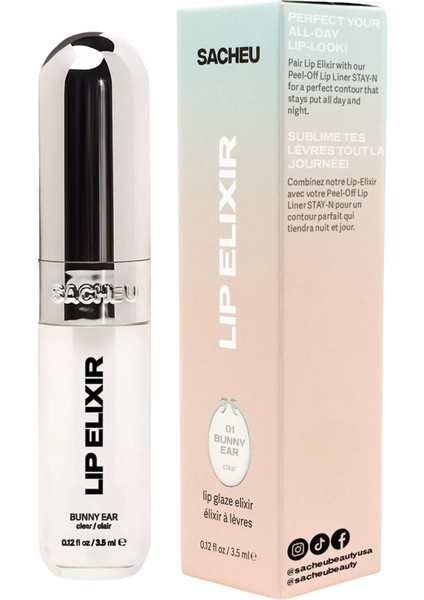 Lip Elixir 3’ü 1 Arada Renkli Dudak Parlatıcı 01 Bunny Ear 3.5ml modelleri