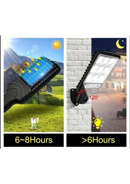 108 Cob LED Kumandalı Güneş Enerjili Hareket Sensörlü Bahçe Garaj Sokak Aydınlatma Lambası Sokak Lambası indirimleri