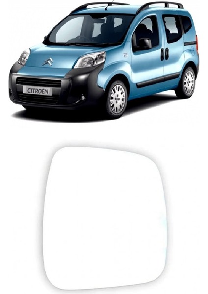 Citroen Nemo 2008-2019 Uyumlu Sağ Dikiz Ayna Camı Elektrikli Isıtmalı (Yolcu Tarafı) 8151.QX