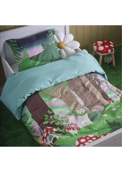 Skogsduva Çocuk Nevresim Takımı 150 × 200 - 50 × 60 cm Çok Renkli Orman Teması fırsatları