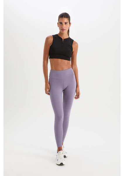 Fit Yüksek Bel Beli Saran Esnek Basic Düz Sporcu Tayt B4147AX25SP indirimleri