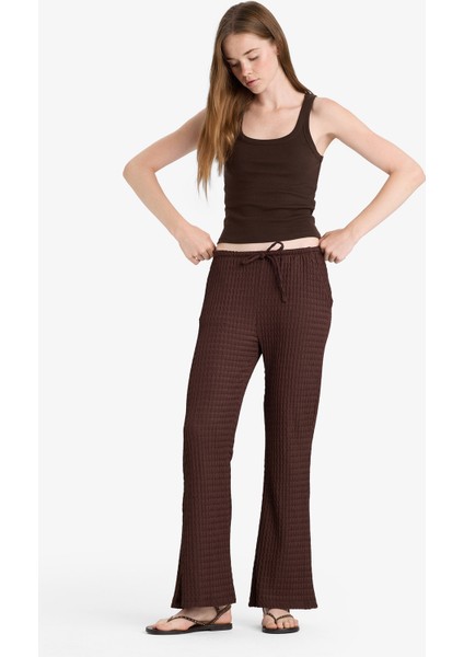 Flare Fit Cepli Normal Bel Standart Boy Bürümcük Pantolon fiyatları