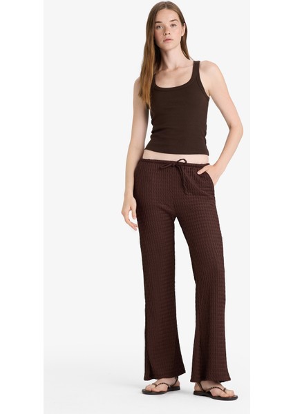 Flare Fit Cepli Normal Bel Standart Boy Bürümcük Pantolon modelleri