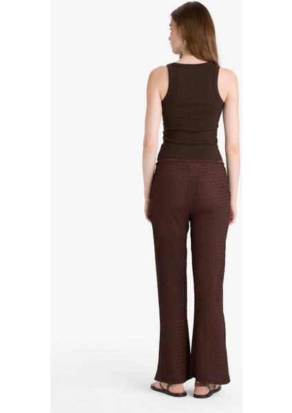 Flare Fit Cepli Normal Bel Standart Boy Bürümcük Pantolon