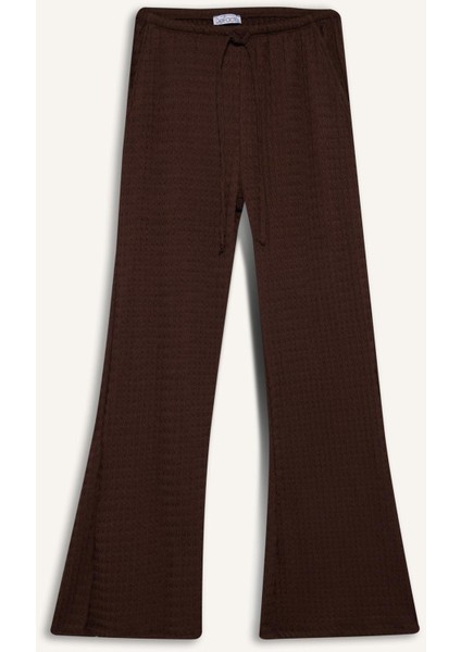 Flare Fit Cepli Normal Bel Standart Boy Bürümcük Pantolon