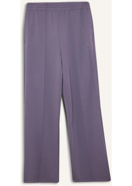 Fit Wide Leg Geniş Paça Sporcu Eşofman Altı Cepli Standart Boy Skuba Dalgıç Kumaş D8316AX25SP