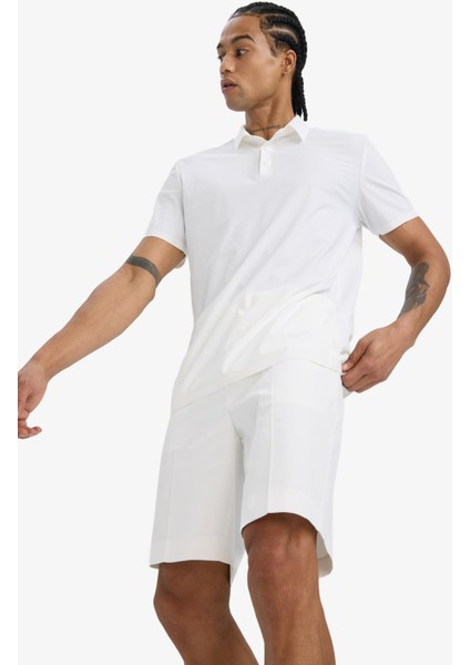 Fit Standart Fit Sporcu Kısa Paça Dokuma Şort E4136AX25SM