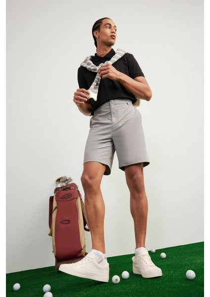 Fit Slim Fit Dar Kesim Sporcu Dokuma Şort D9249AX25SP