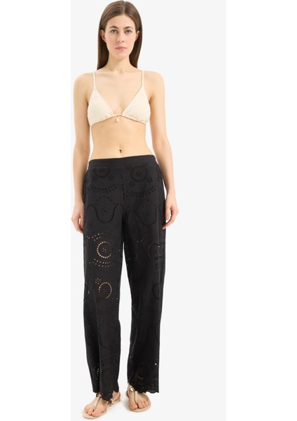 Regular Fit Brode Plaj Pantolonu-Fall in Love E4711AX25SM