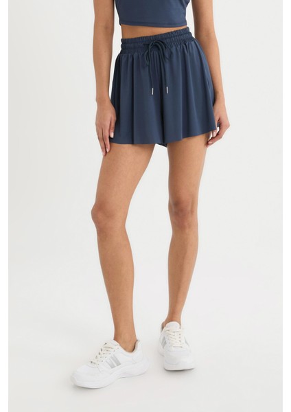 Fit Standart Fit Sporcu Kısa Paça Şort Etek E2664AX25SM