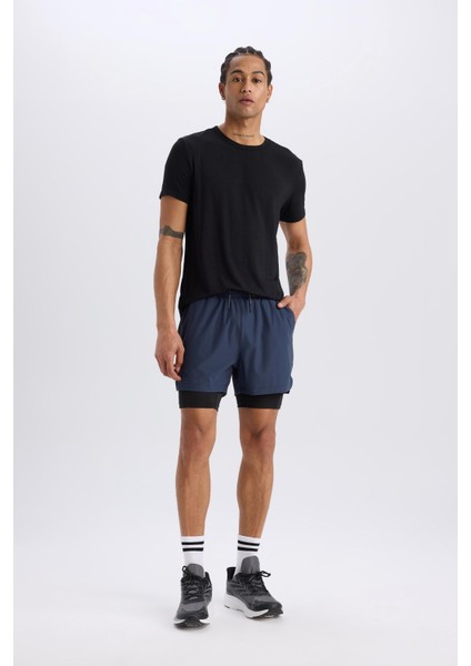 Fit Slim Fit Dar Kesim Sporcu Taytlı Şort E2759AX25SM indirimleri