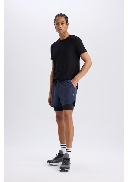 Fit Slim Fit Dar Kesim Sporcu Taytlı Şort E2759AX25SM