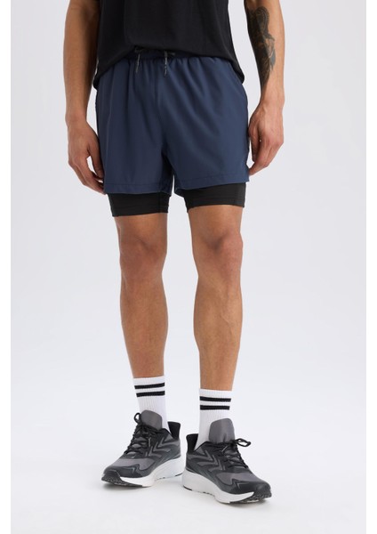 Fit Slim Fit Dar Kesim Sporcu Taytlı Şort E2759AX25SM