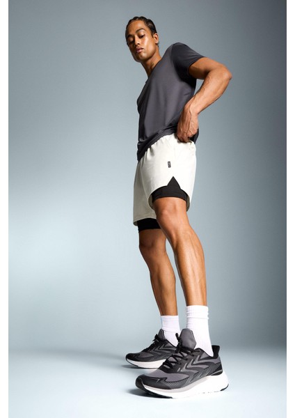 Fit Slim Fit Dar Kesim Sporcu Taytlı Şort E2759AX25SM