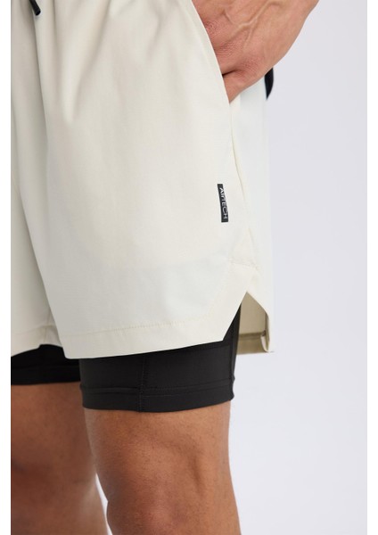 Fit Slim Fit Dar Kesim Sporcu Taytlı Şort E2759AX25SM