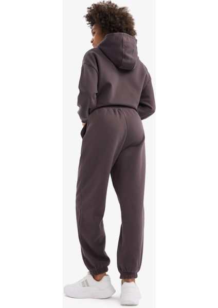 Fit NBA Brooklyn Nets Oversize Geniş Kalıp Çift Cepli Jogger Paça Standart Boy Kalın Sporcu Eşofman Altı D6154AX25SP