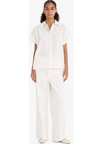 Wide Leg Cepli Yüksek Bel Gabardin Pantolon F1649AX25AU fiyatları