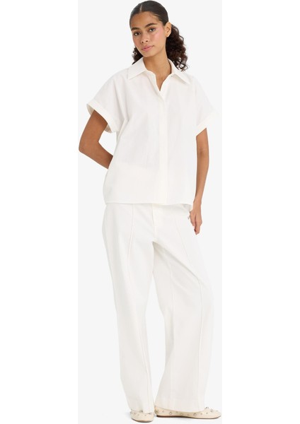 Wide Leg Cepli Yüksek Bel Gabardin Pantolon F1649AX25AU modelleri