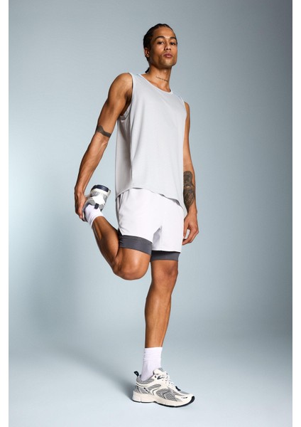 Fit Slim Fit Dar Kesim Sporcu Taytlı Şort E2760AX25SM