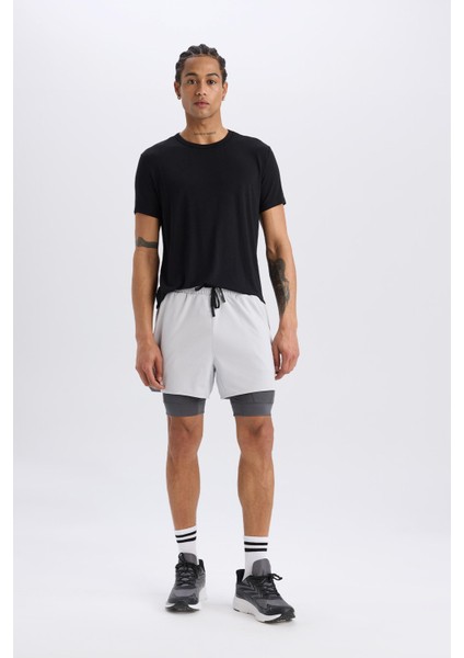 Fit Slim Fit Dar Kesim Sporcu Taytlı Şort E2760AX25SM fırsatları