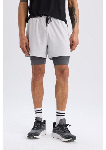 Fit Slim Fit Dar Kesim Sporcu Taytlı Şort E2760AX25SM