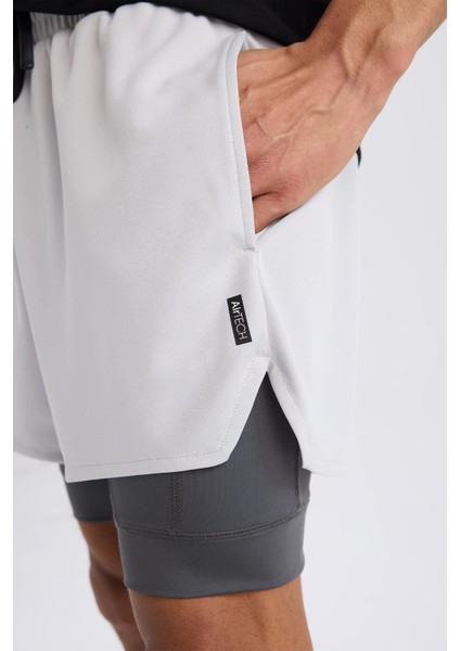 Fit Slim Fit Dar Kesim Sporcu Taytlı Şort E2760AX25SM