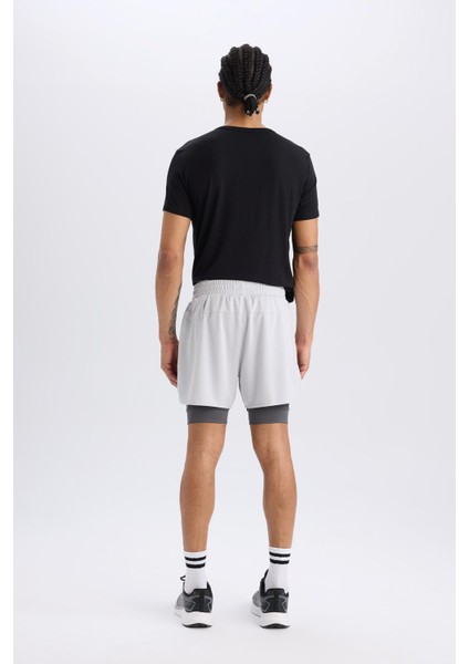 Fit Slim Fit Dar Kesim Sporcu Taytlı Şort E2760AX25SM