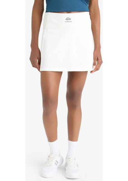 Fit NBA Los Angeles Lakers İçi Taytlı Mini Etek E2785AX25SM