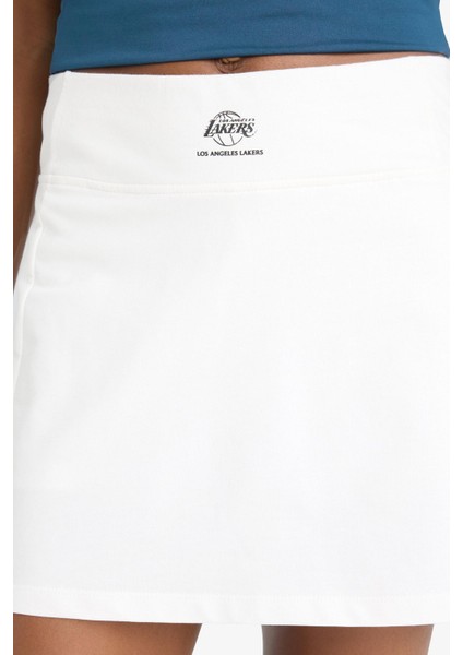Fit NBA Los Angeles Lakers İçi Taytlı Mini Etek E2785AX25SM