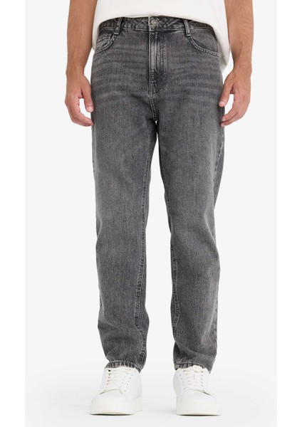 %100 Pamuk 90's Slim Fit Dar Kalıp Yüksek Bel Dar Paça Jean Pantolon F2981AX25AU fırsatları