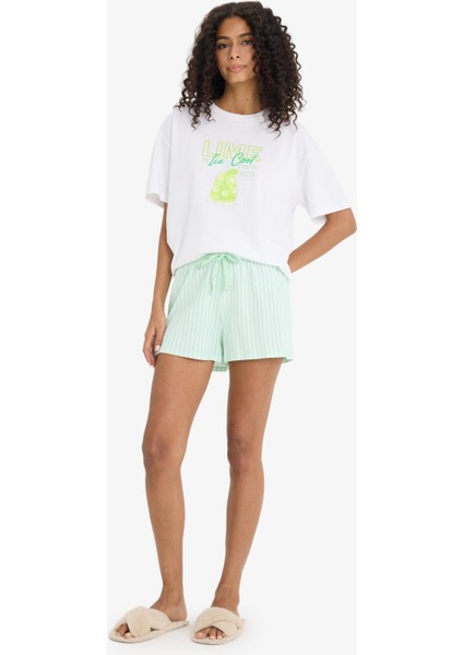 Regular Fit Şort Pijama Altı-Fall in Love F3141AX25SM fiyatları