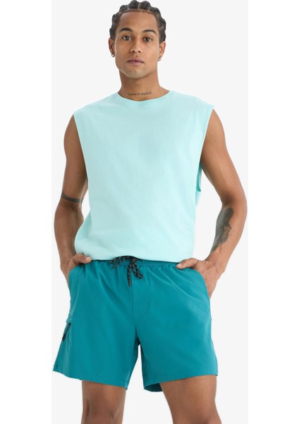 Fit Baskılı Esnek Dokulu Kısa Boy Sporcu Deniz Şortu C5138AX25HS modelleri