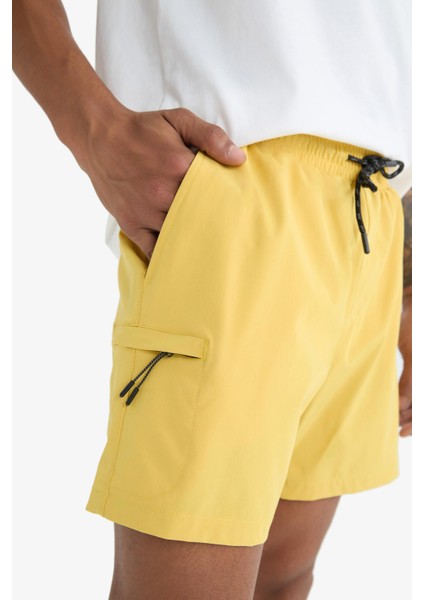 Fit Baskılı Esnek Dokulu Kısa Boy Sporcu Deniz Şortu C5138AX25HS