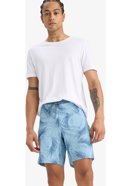 Fit Regular Fit Desenli Esnek Dokulu Deniz Şortu D9630AX25HS modelleri