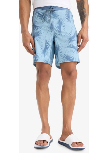 Fit Regular Fit Desenli Esnek Dokulu Deniz Şortu D9630AX25HS fırsatları