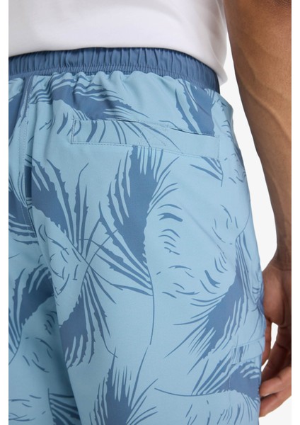 Fit Regular Fit Desenli Esnek Dokulu Deniz Şortu D9630AX25HS