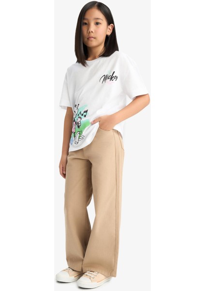 Kız Çocuk Wide Leg Geniş Paça Pamuklu Pantolon E6188A825AU modelleri