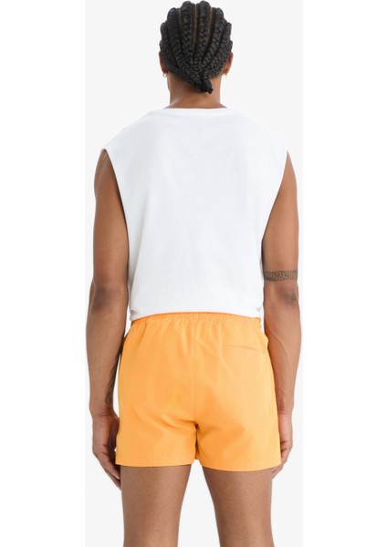 Fit Andy Baskılı Esnek Dokulu Kısa Boy Sporcu Deniz Şortu B5987AX25HS