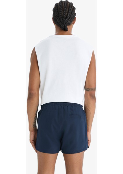 Fit Andy Baskılı Esnek Dokulu Kısa Boy Sporcu Deniz Şortu indirimleri