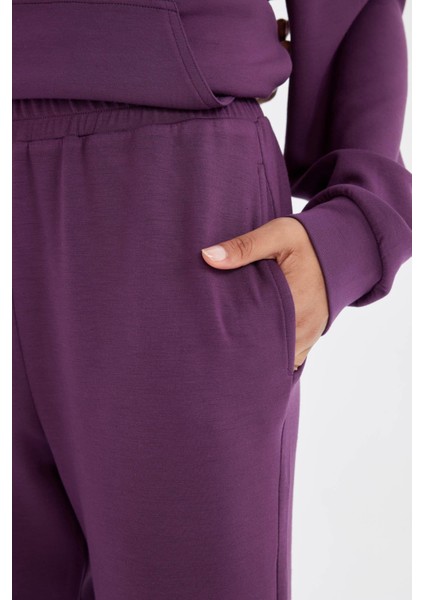 Fit Sporcu Jogger Eşofman Altı Standart Fit Modal Çift Cepli Basic Düz B1794AX24AU