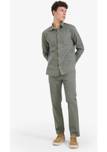 Regular Fit Normal Kesim Cepli Düz Paça Chino Pantolon D7349AX25AU