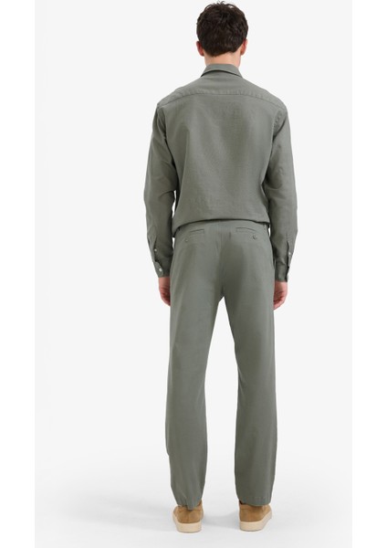 Regular Fit Normal Kesim Cepli Düz Paça Chino Pantolon D7349AX25AU