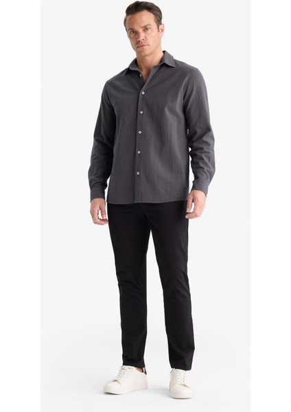 Slim Fit Dar Kesim Dar Paça Cepli Pantolon B2089AX25AU modelleri